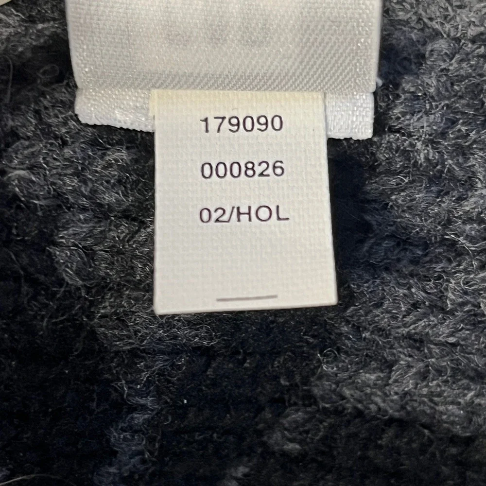 Vintage Y2K Gap Scarf Gray Lambswool Fair Isle Snowflake Knit Winter Accessory